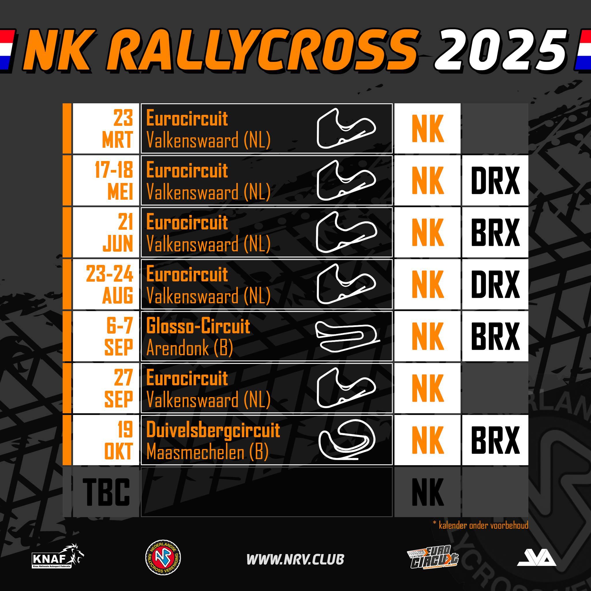 NK RX kalender voor het NK rallycross bekend Welkom op de website
