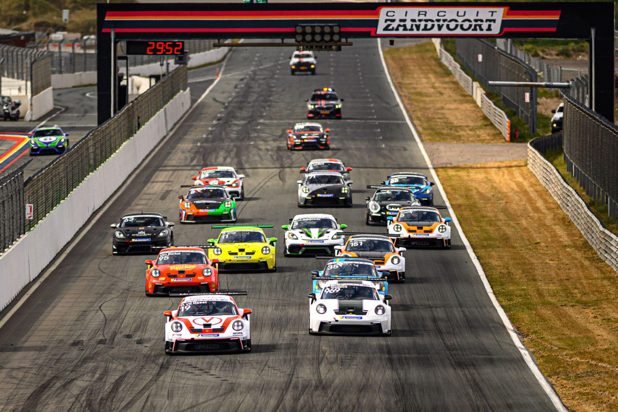 Porsche Sprint Challenge Benelux Zandvoort: Dino van der Geest, Niels Troost en Lennart Hiemstra ver