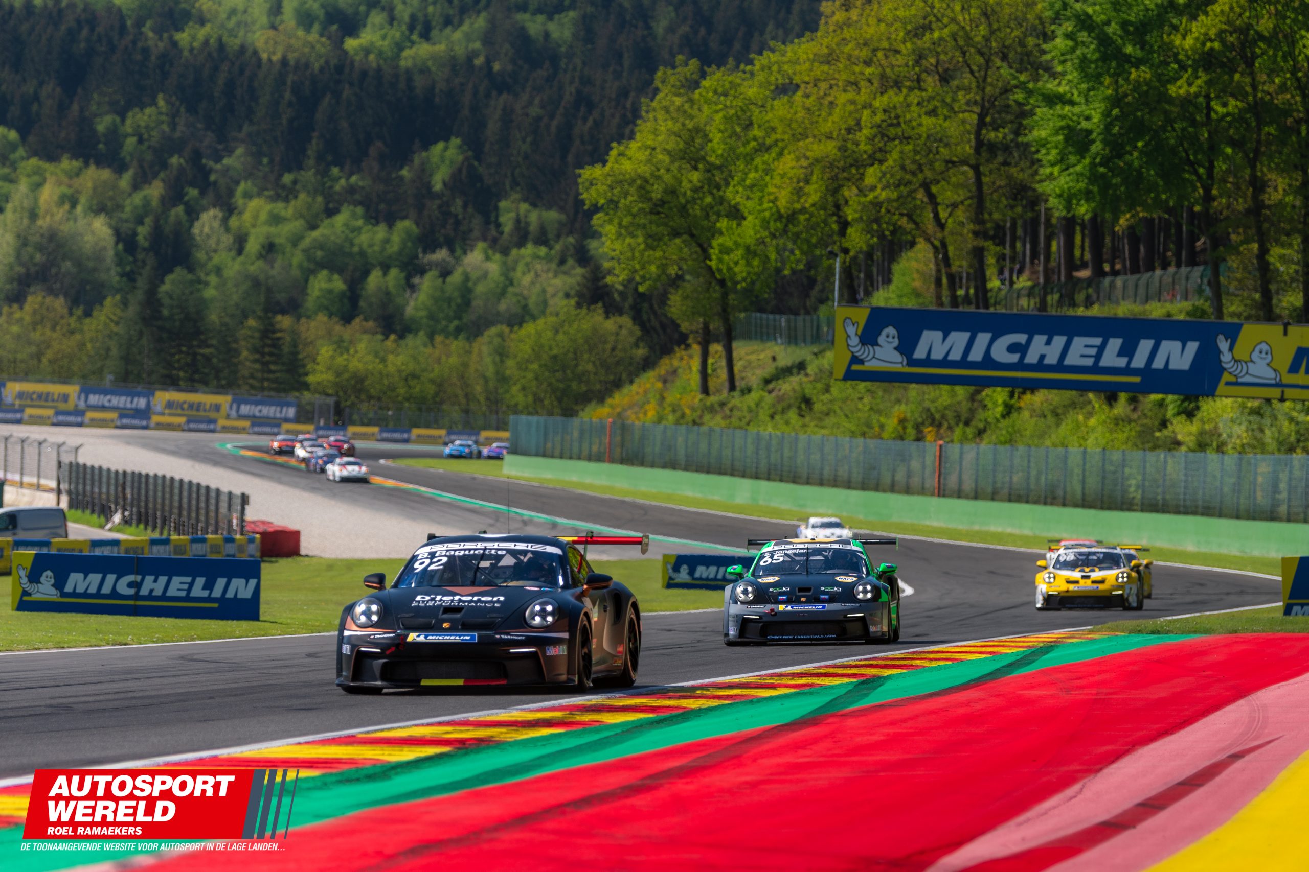 Porsche Carrera Cup Benelux Spa: Baguette doet kleuren van D'Ieteren Luxury Performance alle eer aan